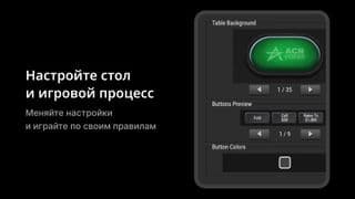 Настройки стола ACR Poker и параметры интерфейса