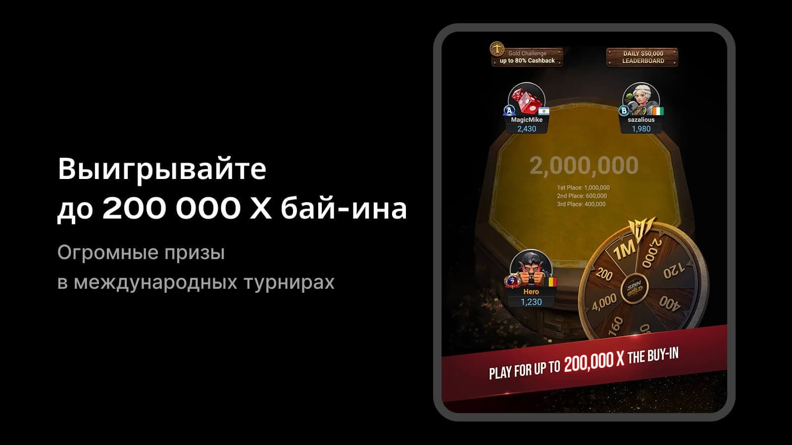 GGPoker Spin & Gold с крупным множителем
