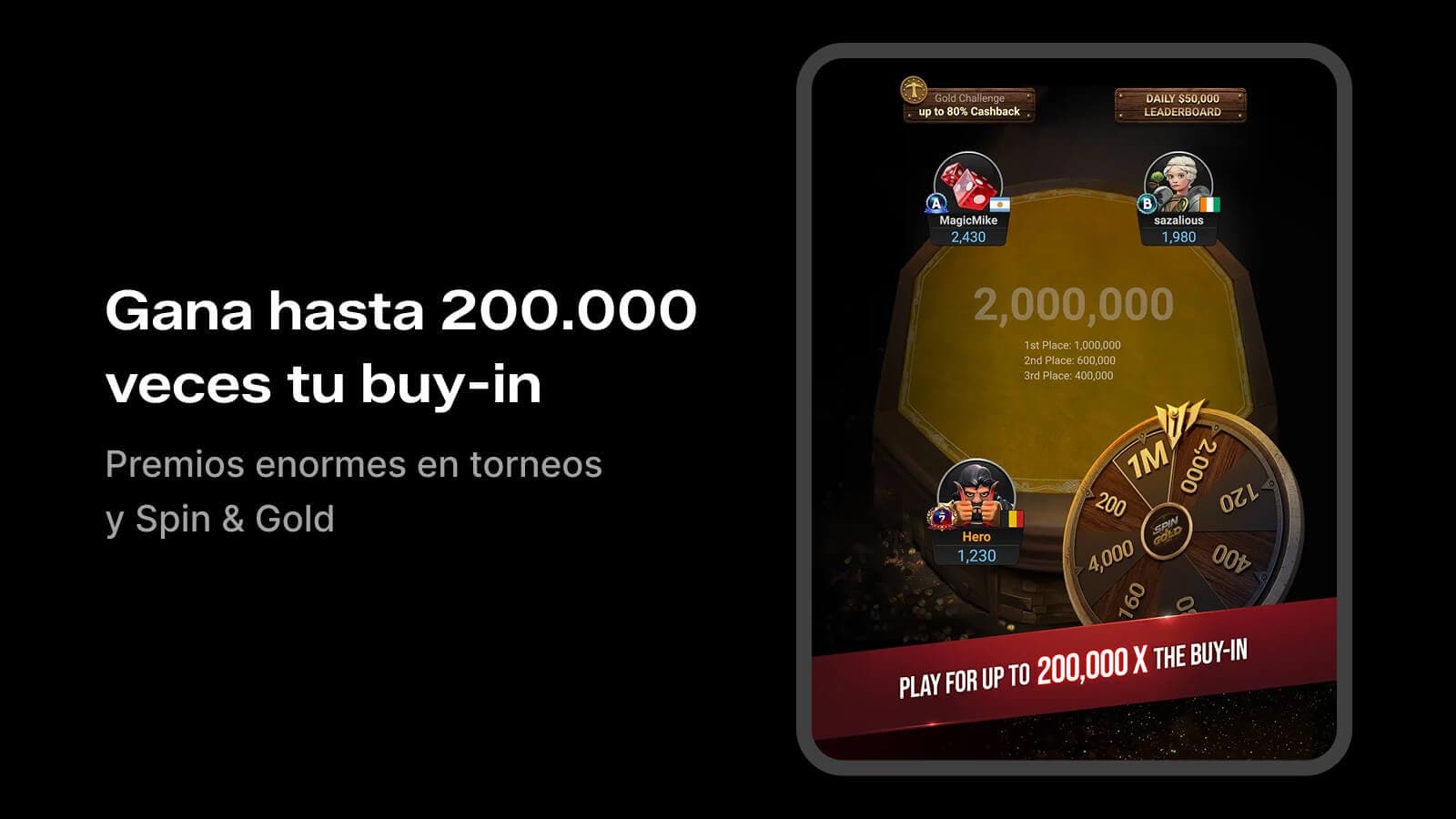 Ruleta Spin & Gold de PokerOK con gran multiplicador